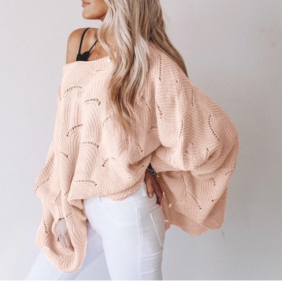 Crochet Detail Light Weight Sweater - Picture 2 of 6